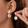 Boucles d'oreilles circulaires en forme de goutte d'huile de zèbre coloré, avec tempérament polyvalent et boucles d'oreilles en alliage minimalistes pour femmes, offre spéciale