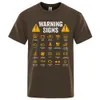 Erkek Tişörtleri Komik Sürüş Uyarı İşaretleri 101 Oto Mekanik Hediye Sürücüsü T-Shirt Moda Sıradan Tişört Pamuk Mens Üstler Tees Casual Boyut 230413