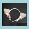 Outros suprimentos de festa de evento Halloween gato raposa fofo diabo orelhas sinos headband traje fantasia vestido neko cosplay faixa de cabelo natal dhcqs