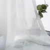 Curtain White Sheer Voile Yarn Chiffon Tulle Curtains For Living Room Kitchen Bedroom Home Decoration Window Treatment