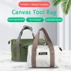 Tool Bag Multifunctionele canvas Waterdichte opslag Handtas Portable gereedschapset sleutels schroevendraaiers tang metalen onderdelen opbergzak 230413