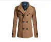 Mélanges de laine pour hommes S-XXXL bleu marine coréen hommes manteau de laine vêtements chauds haut à la mode mince sauvage double boutonnage manteau hommes d'affaires veste de revers poche 231113