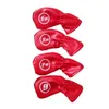 Other Golf Products 9 Pcs/Set Golf Headcovers For Iron Set Clubs Blue Red White Black Color Waterproof PU Golf Iron Cover Heads Protector 231113