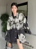 Vestes Femmes Harajuku Black Tie Dye Denim Vestes Femmes Coréen Streetwear Oversize Rose Cargo Veste Chic Vintage Lâche Manteau Femme J231113