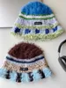 Wide Brim Hats Bucket Handmade Splicing Knitted For Women Winter Thicken Warm Fisherman Panama Bob Female Plush Ski Cold Caps Gorros 231113