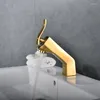 Robinets de lavabo de salle de bain mitigeur robinet de lavabo en laiton doré/noir/blanc/chromé lavabo monté sur le pont