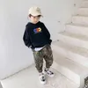 Broeken Broeken Lente Herfst Jongens Camo Katoenen Sportbroek Casual Camouflage Gedrukt Tieners Kinderen Hip Hop Cargo Harem Joggingbroek Kleden