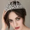 Saç klipsleri vintage tiaras taç kadınlar için kristal kafa bandı rhinestone aksesuarları gelin düğün balo doğum günü partisi taç takı mücevher