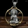 Ciondoli RetroSen Colore argento Retro Vecchio Buddha Ciondolo Manjusri Bodhisattva Guanyin Uomini e donne Gioielli amuleto