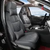 Op maat gemaakte luxe autostoelhoezen voor Toyota Rav4 Waterdicht lederen beschermend zitkussen Auto-accessoires 1 sets-grijs
