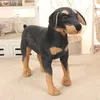 Plush Dolls 25 70cm Giant Lifelike Dog Toy Realistic Stuffed Animals Rottweiler Toys Gift For Children 231113