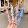 Haaraccessoires 10 stuks Kinderen Strass Bloem Klauw Clip Schattig Meerkleurig Plastic Gesp Dames Meisjes Make-up Pony Haarspeld Gevlochten Gereedschap