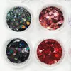 Acrylpoeders Vloeistoffen Holografische Grove Glitter Totaal 60-140g Gezicht Lichaam Oog Nagel Festival Grove Holografische Glitter 6824 Potten Mix Losse Glitter M9 231113