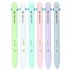 Creative 6Pcs/Set 0.7mm 4-in-1 Colorful Multifunctional Button Ballpoint Pen Student Gift School Stationery Supplies