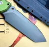 1st High End Outdoor Survival Straight Knife A2 Grå titanbelagd Tanto Point Blade Full Tang Green G10 -handtag med Kydex