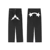 Jeans da uomo Black Star Print Uomo 2023 Autunno Y2K Fashion Design Casual Vita bassa Pantaloni dritti larghi Abbigliamento