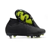 Chaussures de football Mercurial Superfly IX Elite SG crampons pour hommes chaussures de football scarpe calcio Bleu Orange