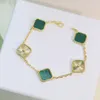 Donna braccialetti  Cleef AA Arpels a catena di lusso a quattro foglie Designer 18k Gold Van Fashion Classics Gioieri Donne Bracciale Fascile del marchio Bracciale ER2