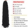 ヘアバルク18 24 36インチ6パックソフトロックかぎ針編みの髪のフェイクロックかぎ針編みの髪は黒人女性のためのかぎ針編みのかぎ針編みの髪21 strandspack 230413