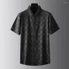 Męskie koszule 8xl 7xl 6xl 2023 Summer Ice Silk Oddychana koszula w kratę Mężczyźni Ubranie High End Mens Lose Camisas de Hombre