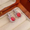 Серьги-подвески Bilincolor Zircon Белка овальные для женщин