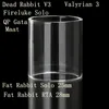 Ersättning Pyrex Flat Normal Glass Tube Fit For Hellvape Dead Rabbit V3 Voopoo Maat Freemax Fireluke Solo Qp Gata Uwell Valyrian 3 Fat Rabbit Solo RTA 28mm