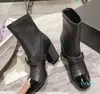 2023 Booties Shoes Calf Pull On Luxury Designer Women's Fashion Boots Black Size 35-41 Bowknot