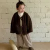Manteau enfants vêtements enfants laine Style coréen 2023 automne et hiver filles moelleux vêtements en vrac cachemire décontracté chaud 231113