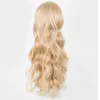 Wigs Cosplay Wig Fei-Show Synthetic Long Curly Middle Part Line Blonde Women Hair Costume Carnival Halloween Party Salon Hairpiece 230413