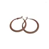 Hoop Earrings Simple Fashion Hollow Coffee Metal For Women