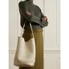 Duffel Bags 2023 Brand T R Large Capacity Tote Bag Extremely Simple Shoulder Lychee Grain Leather Bucket / Medium Small