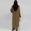 Women's Wool Blends long woolen coat women straight shoulder camel double-breasted tweed coat 231113