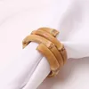 Jewelry Pouches Handmade Bamboo Napkin Ring Natural Rustic Holders Serviette Buckle Holder Set Of 6