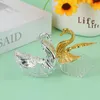 Present Wrap 1pc Creative Gold Silver Swan Wedding Favor Boxes Little Candy Box Birthday Party Supplies