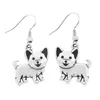 Ciondola gli orecchini Vintage Cute Yorkshire Terrier Brincos Boho Pet Dog Lover Pendientes Mujer Gioielli per le donne Ragazze Bijoux regalo