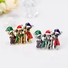 Broches pinnen cindy xiang email grappig 3 honden kerstbroche schattig dieren cartoon strass sieraden cadeau vrienden