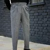 Мужские костюмы Blazers Формальная свадьба Houndstooth для мужчин Slim Fit Sroom Tuxedos 2 штуки Установите бизнес мужской пиджак Банкетный костюм Homme 231113