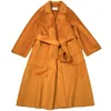 Женское шерстяное пальто средней длины, рябь на воде, осень, 20% кашемира, светло-коричневое пальто с черным пальто, зимнее кашемировое пальто для поездок на работу 231102