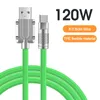 USB Charger Cable Type-C 120W 6A Super Fast Charging Cable Liquid Silicone For Xiaomi Huawei Samsung Bold 6.0 Data Line Rainbow Colours 848D