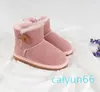 Genuine Leather Aus girls baby kids snowcomfortable Sheepskin plush warmbeautiful Christmas birthday gifts Free transshipment