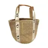 Sacs de plage Straw Woody Fashion Totes Summer Holiday Sacs à main de haute qualité Designer Fourre-tout Femmes Sac à bandoulière Poignée Sac à provisions Tissé Casual Sacs à main