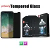 Anty-Spy Prywatność Protektor ekranu Harted Glass dla Huawei Samsung iPhone 11 12 Plus 13 14 15 Pro Max xr 7 8 Plus z pakietem Oryginalne dostawy fabryczne