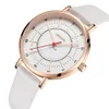 2023 WEIDE New Arrival 3ATM Armbandsur Resistant PU-rem Mineral Mirror Dammode Dammode Casual Quartz Armbandsur