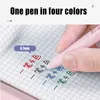 Creative 6Pcs/Set 0.7mm 4-in-1 Colorful Multifunctional Button Ballpoint Pen Student Gift School Stationery Supplies