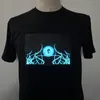 Herrt-shirts julfest DJ Equalizer Display Lysande musik Lyser upp Glödande LED-shirt 230413