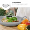 Pans Saucepan Lid Stainless Steel Pot Double Handle Food Wok Metal Heating Home Accessory Daily Use Household Kitchen Griddle