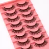 Thick Natural False Eyelashes Naturally Soft Delicate Handmade Reusable Multilayer 3D Faux Mink Lashes Extensions Full Strip Lashes Beauty Supply