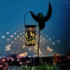 Garden Decorations Outdoor Butterfly Shadow Solar Light Waterproof Lamp Hollow Retro Lantern Art Decoration