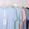 Lu Lu Align T-shirt estiva a maniche corte T-shirt sportiva Yoga Lemons Lemon Maglietta da donna progettata per la mobilità Vestibilità ampia Asciugatura rapida e traspirante LL LL