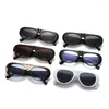 Солнцезащитные очки, брендовые дизайнерские женские роскошные солнцезащитные очки для мужчин, большие овальные солнцезащитные очки в оттенках, модные унисекс очки UV400